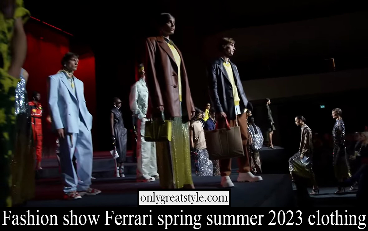 Fashion show Ferrari spring summer 2023 clothing