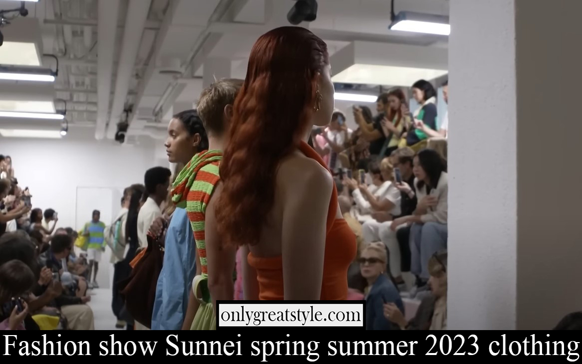 Fashion show Sunnei spring summer 2023 clothing
