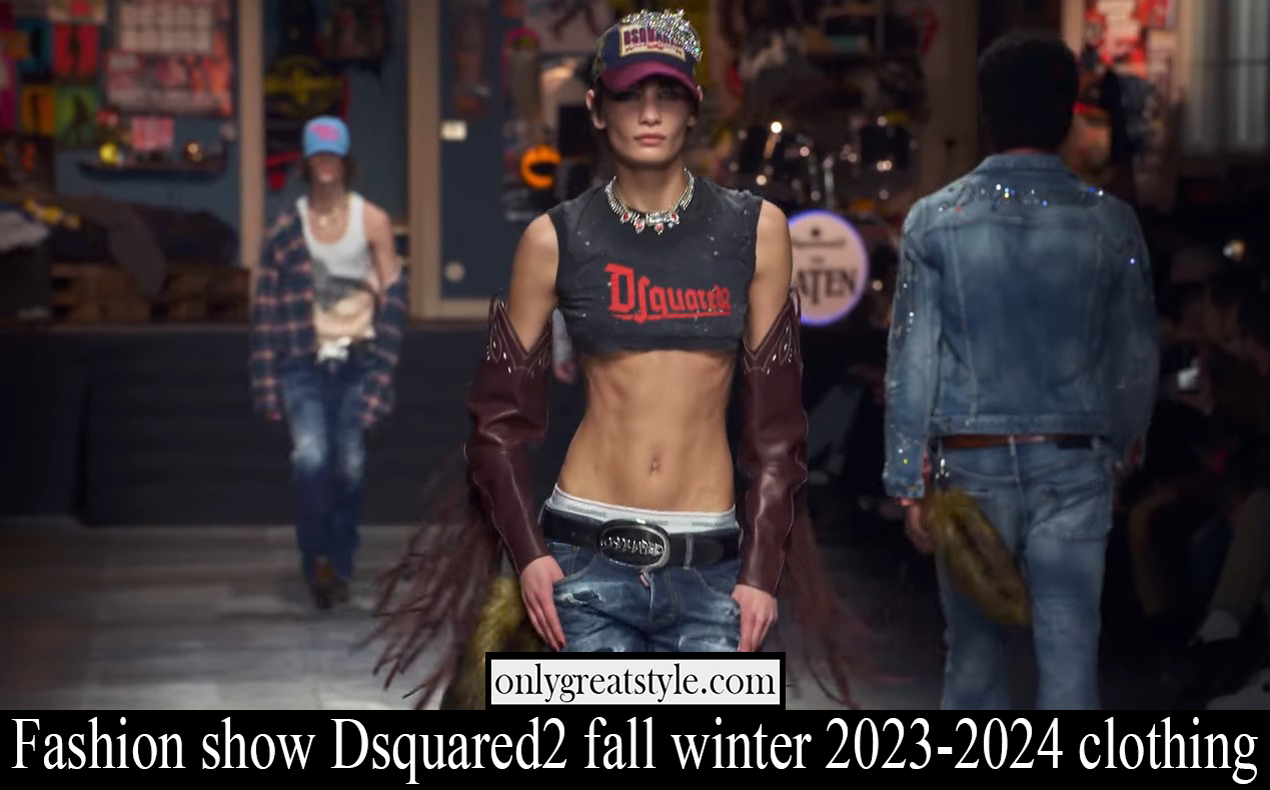 Fashion show Dsquared2 fall winter 2023 2024 clothing