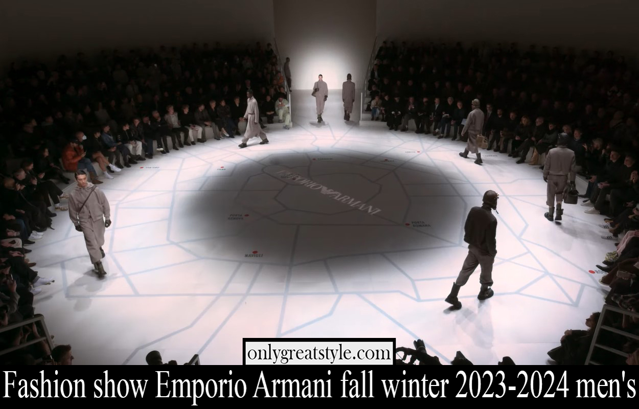 Fashion show Emporio Armani fall winter 2023 2024 mens