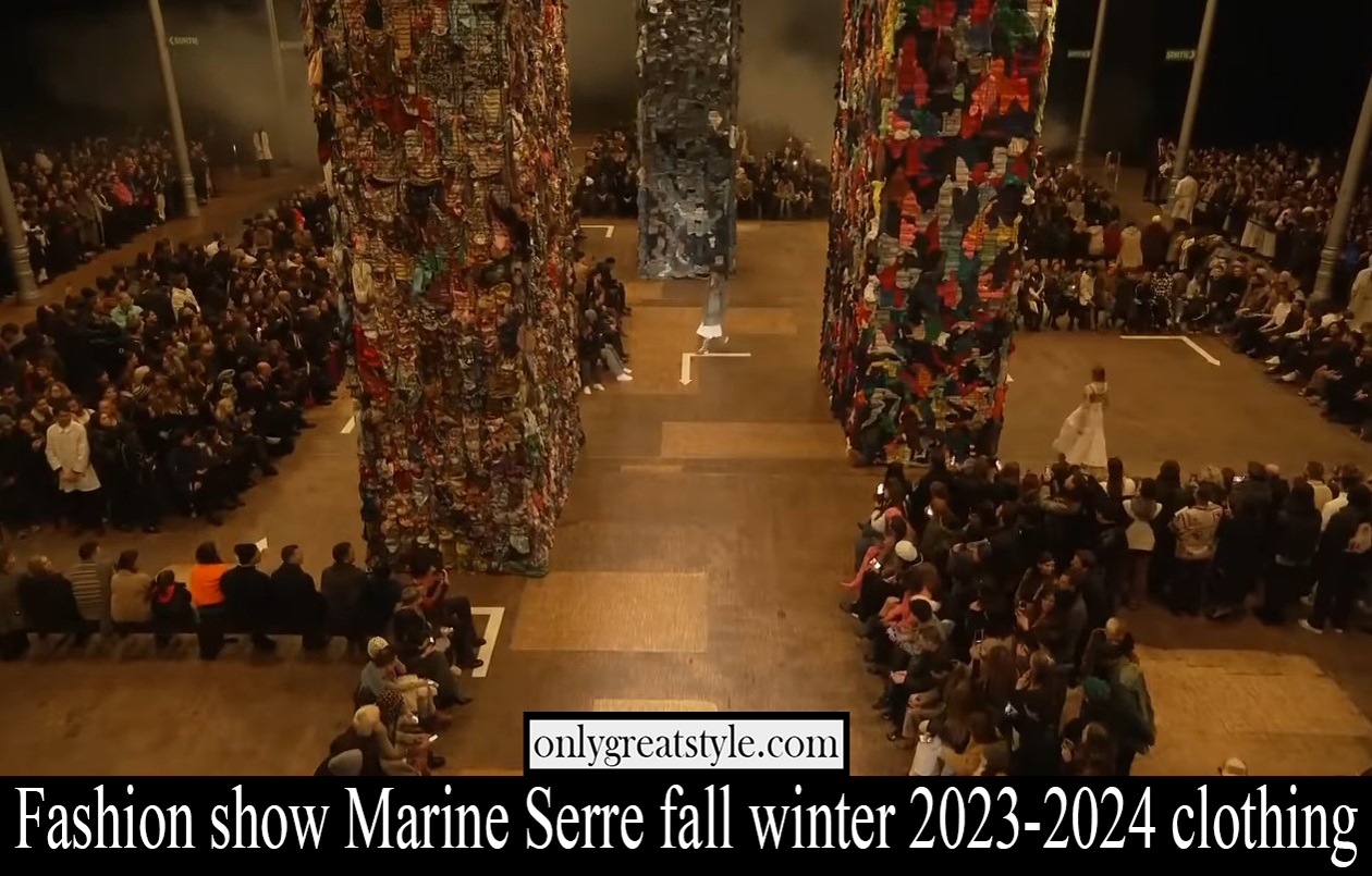 Fashion show Marine Serre fall winter 2023 2024 clothing