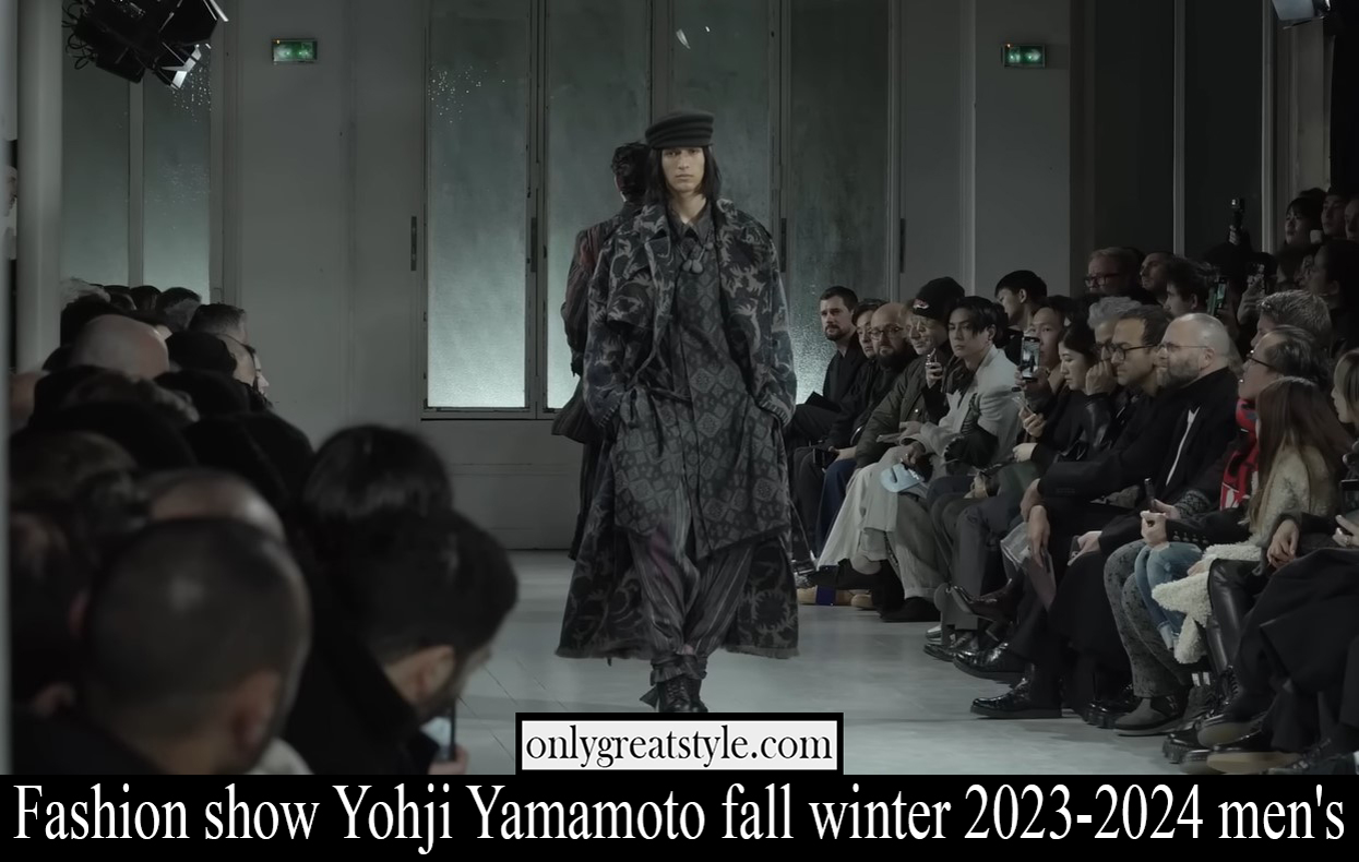 Fashion show Yohji Yamamoto fall winter 2023 2024 mens