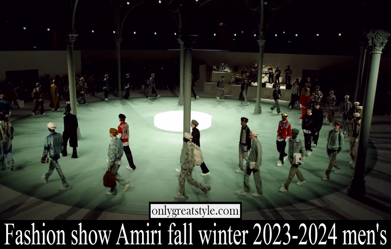 Fashion show Amiri fall winter 2023 2024 mens