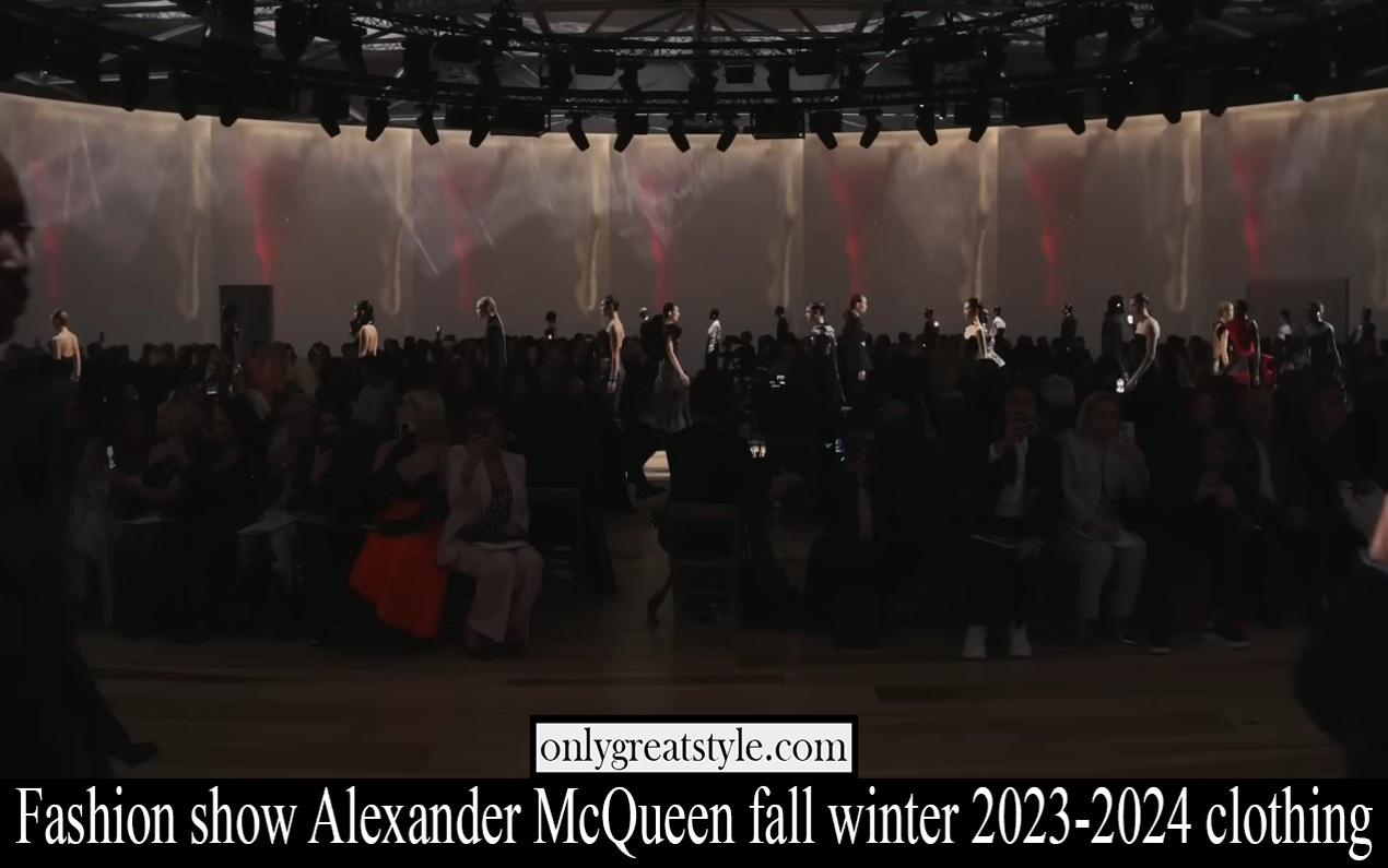 Fashion show Alexander McQueen fall winter 2023 2024 clothing