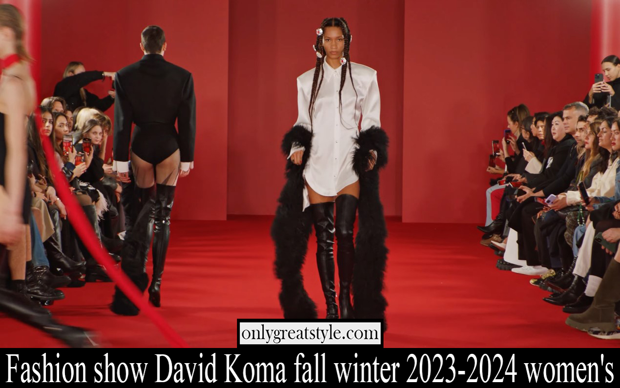 Fashion show David Koma fall winter 2023 2024 womens