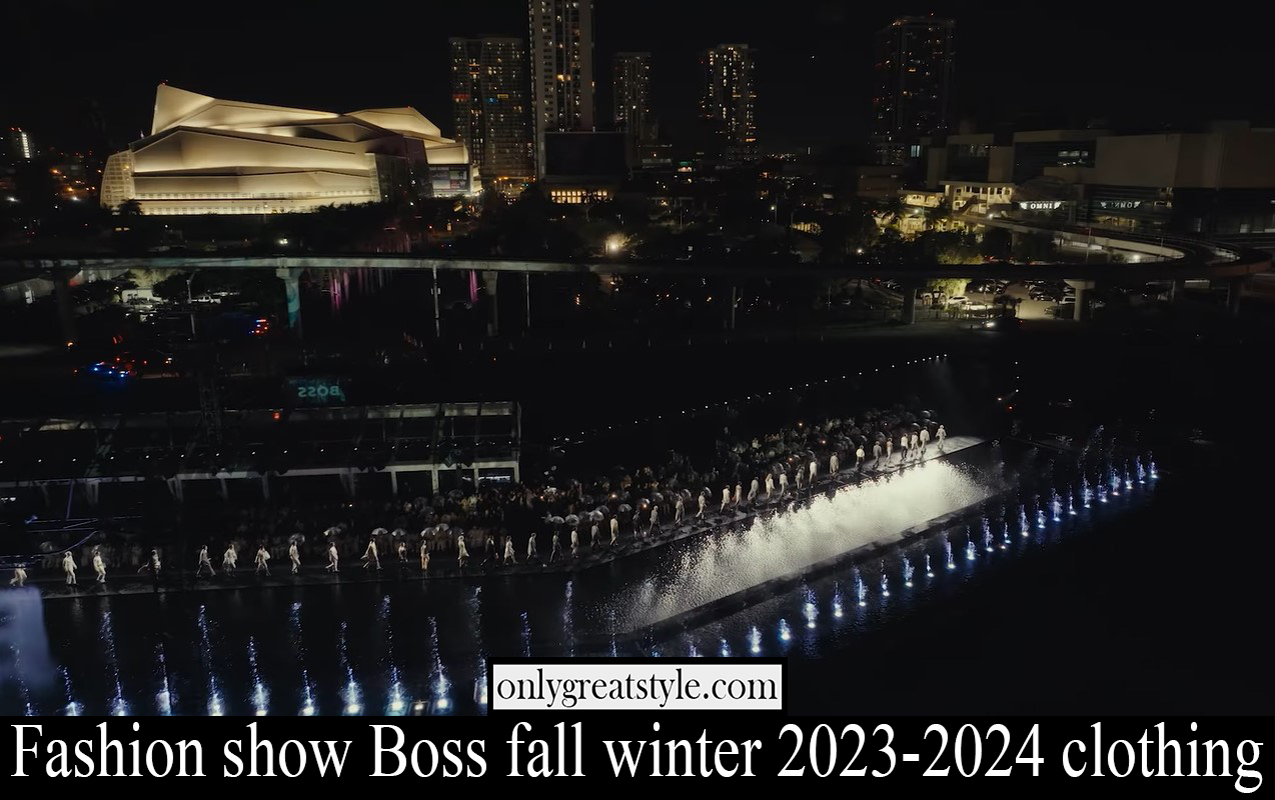 Fashion show Boss fall winter 2023 2024 clothing