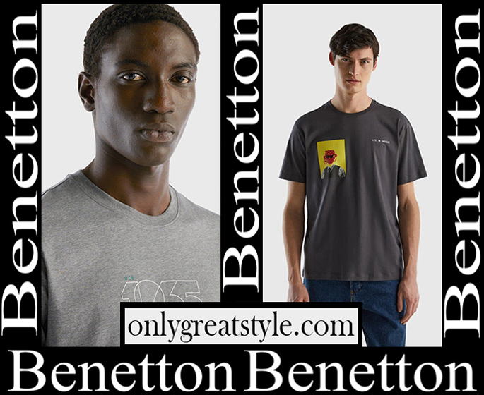 Benetton t shirts 2023 new arrivals men's clothing