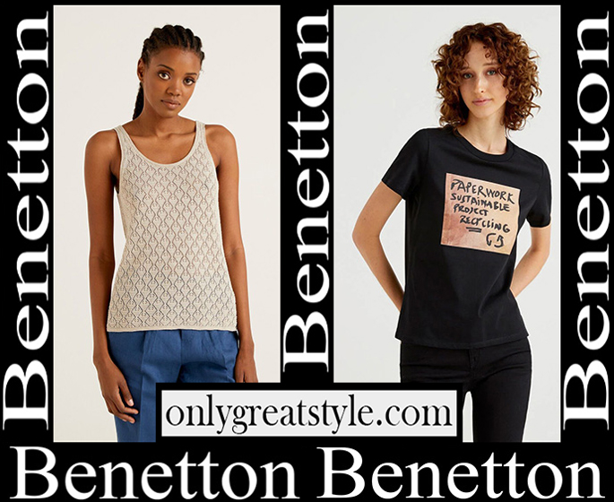 Benetton t shirts 2023 new arrivals women's clothing