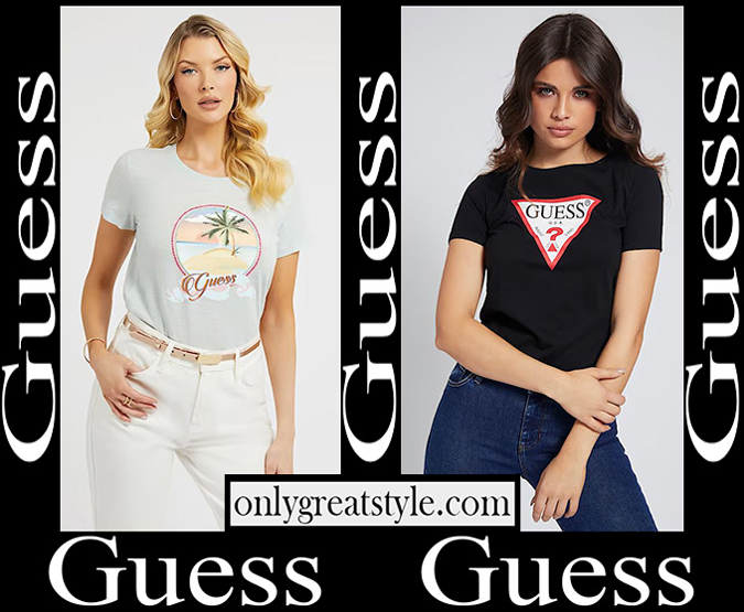 Guess t shirts 2023 new arrivals women's clothing