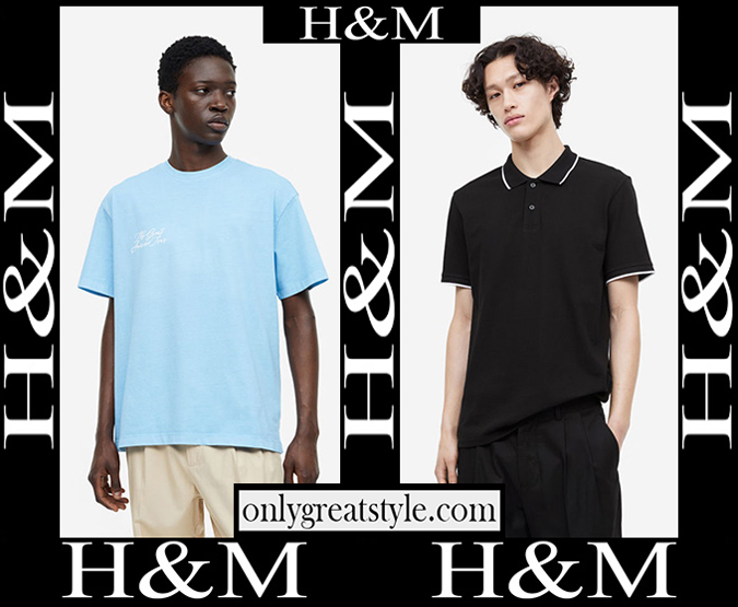 HM t shirts 2023 new arrivals men's clothing fashion