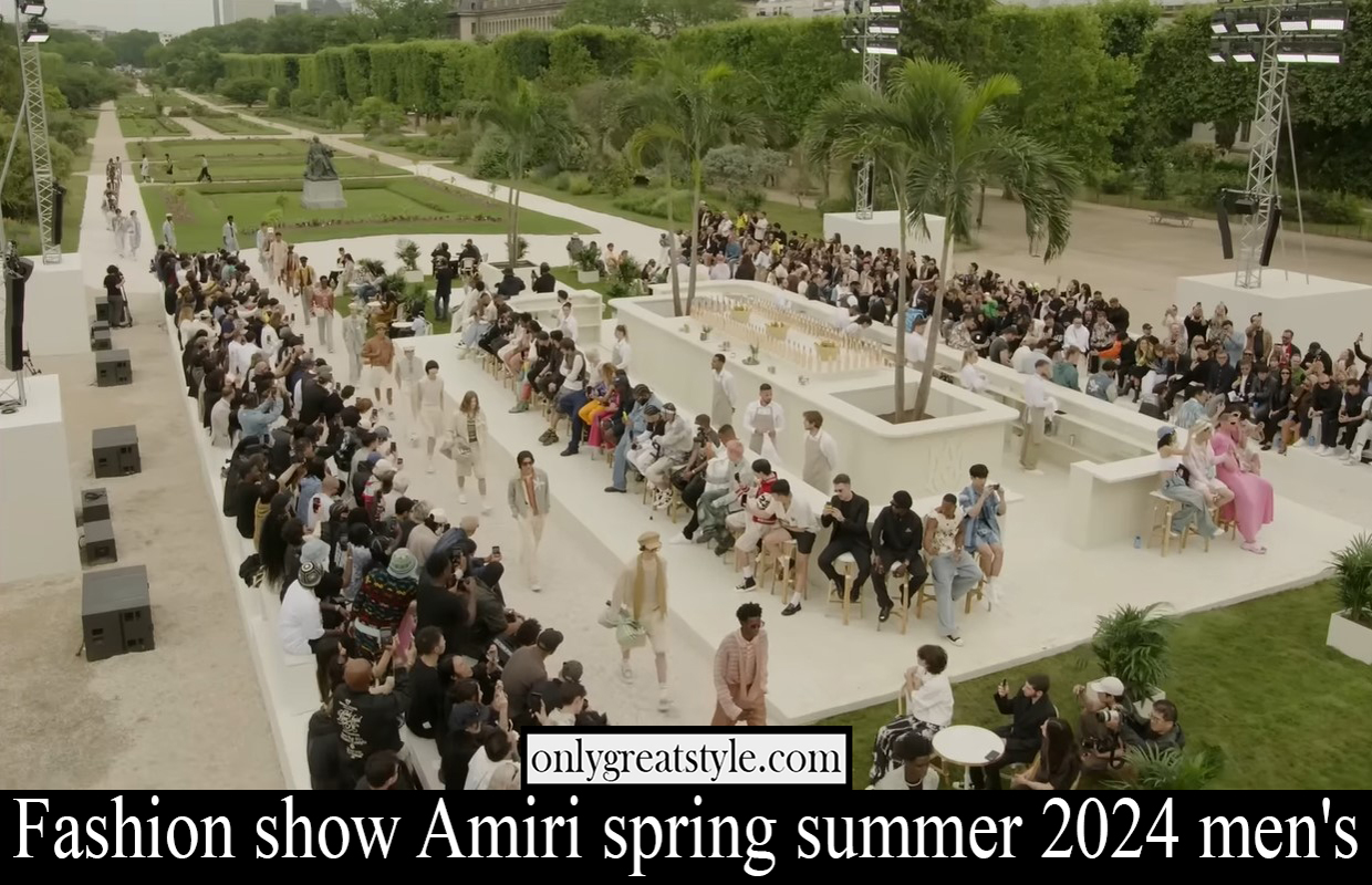 Fashion show Amiri spring summer 2024 men's